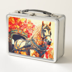 Horse and Carriage Metal Lunch Box