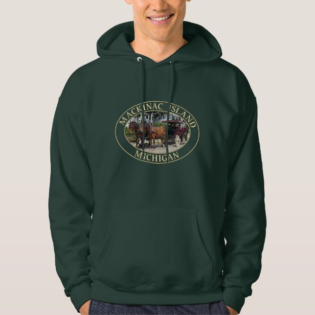 Horse and Carriage on Historic Mackinac Island, MI Hoodie (Front)