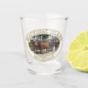 Horse and Carriage on Mackinac Island, Michigan Shot Glass