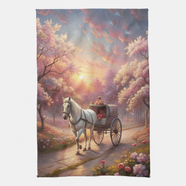 Horse and Cart Kitchen Towel (Vertical)