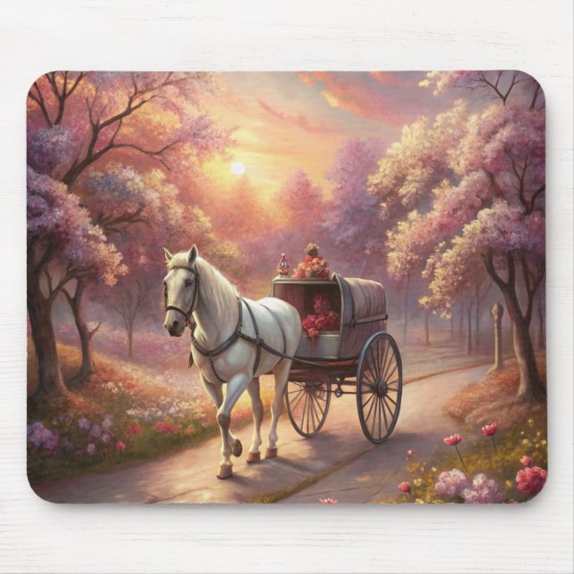 Horse and Cart Mouse Pad (Front)