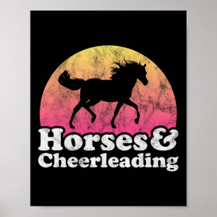 Horse And Cheerleader Women Or Girls Horses Cheerl Poster