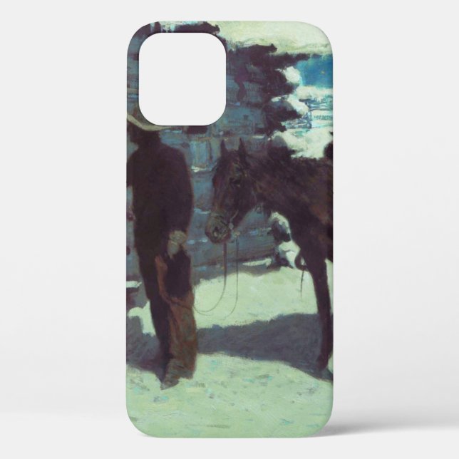 Horse and Cowboy Winter Snow Case-Mate iPhone Case (Back)