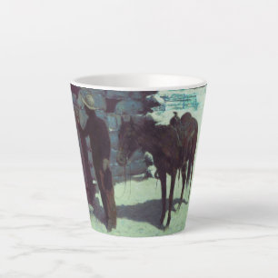 Horse and Cowboy Winter Snow Latte Mug