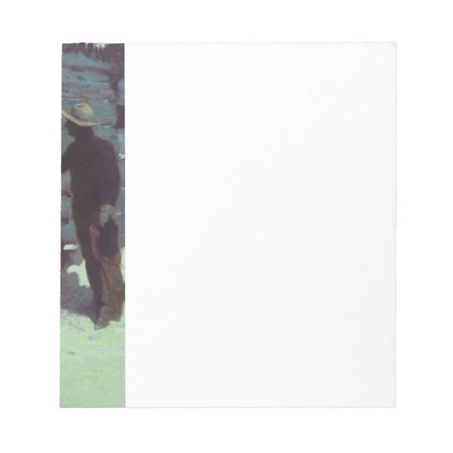 Horse and Cowboy Winter Snow Notepad (Front)