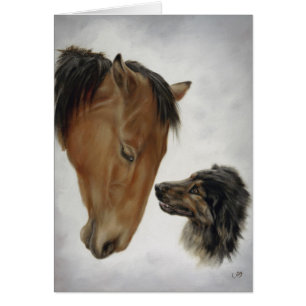 Horse and Dog Card