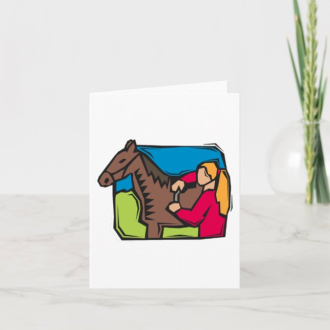 Horse And Farm Girl Card (Creator Uploaded)