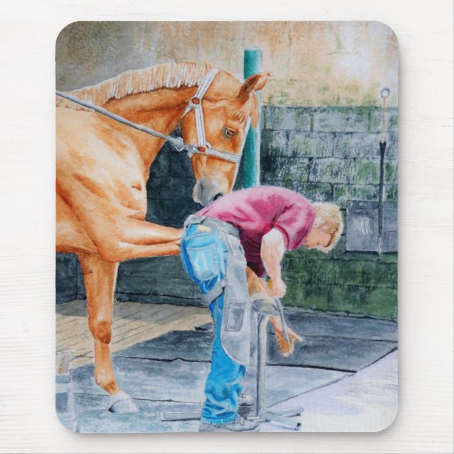 Horse and Farrier Mouse Pad (Front)