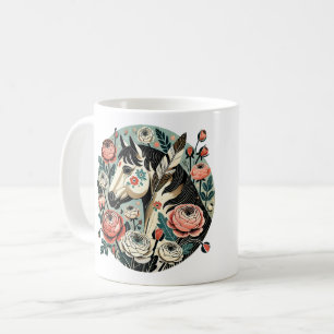 Horse and Feathers Coffee Mug
