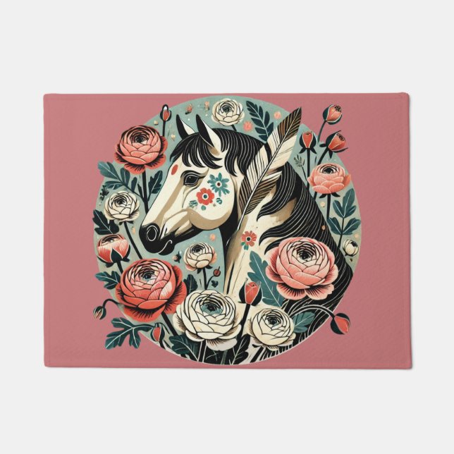 Horse and Feathers                                 Doormat (Front)