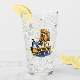Horse and Foal Glass