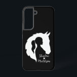 Horse and girl horse lover silhouette heart samsung galaxy case<br><div class="desc">Horse and girl phone case,  personalized horse lover silhouette iPhone or Samsung phone case,  cowgirl,  equestrian phone case. Available on more items. Personalize it with your horse's and your name. Custom horse phone case.</div>