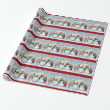 Horse and Girl Winter Christmas Gift Paper