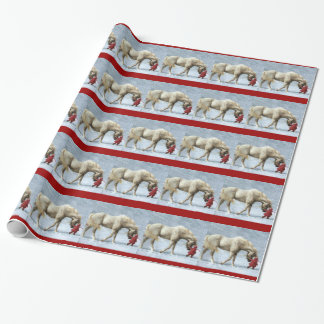 Horse and Girl Winter Christmas Gift Paper