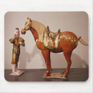 Horse and groom, Tang Dynasty Mouse Pad