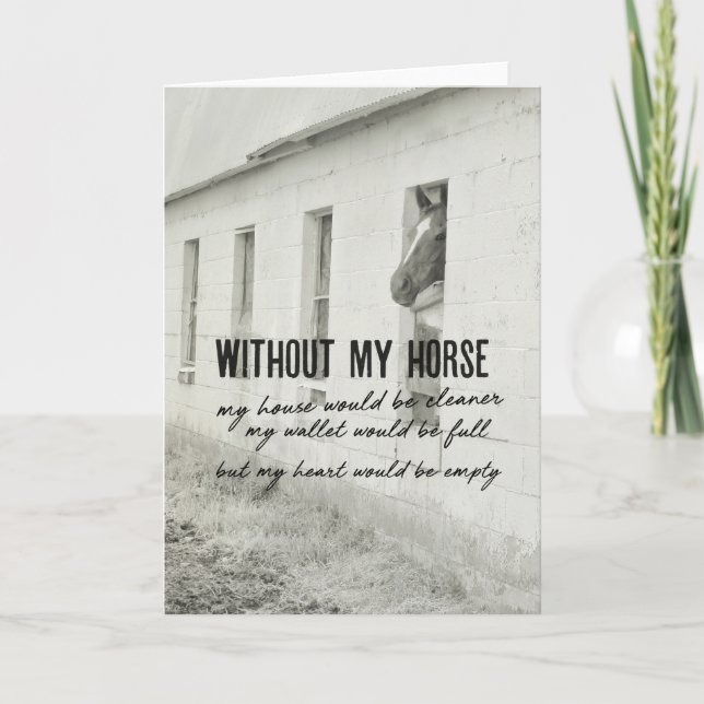 HORSE AND HEART Greeting Card (Front)
