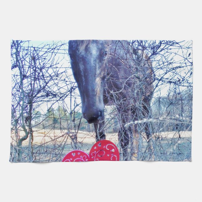 Horse and  Heart Kitchen Towel (Horizontal)