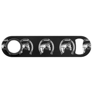 Horse and Horseshoe Scratch Art Speed Bottle Opener