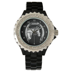 Horse and Horseshoe Scratch Art Watch