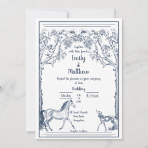 Horse and hound - wedding invitation