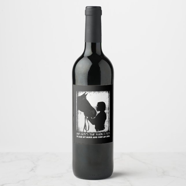 Horse And Into The Barn I Go To Lose My Mind Wine Label (Front)