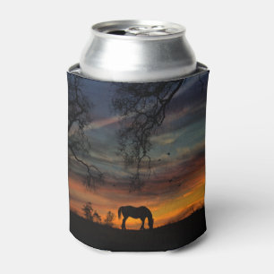 Horse and Oak Tree Country Southwestern Can Cooler