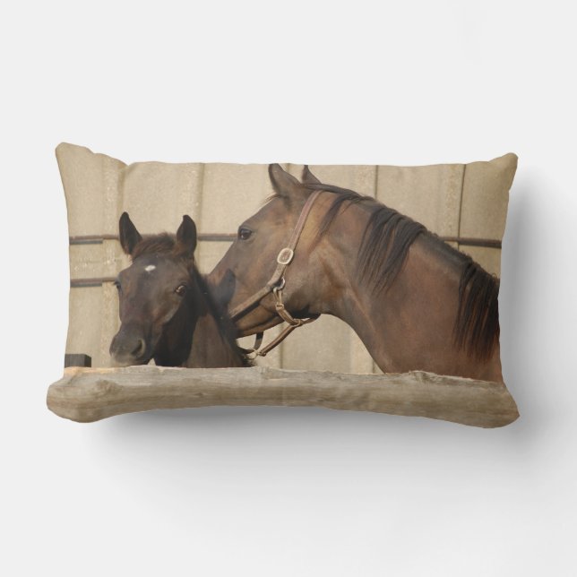 Horse and Pony Lumbar Pillow (Front)