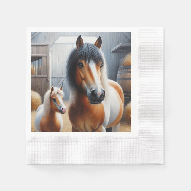 Horse and Pony Napkin (Front)