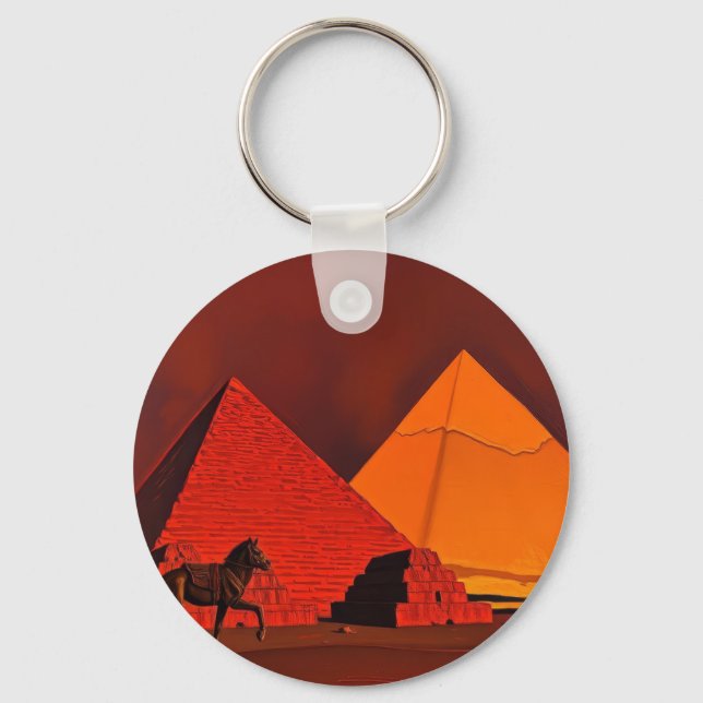 Horse and Pyramid Keychain (Front)