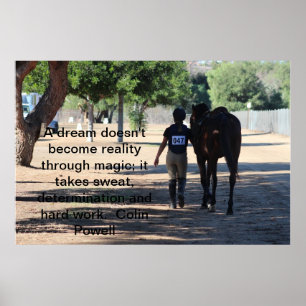 horse and rider eventing poster
