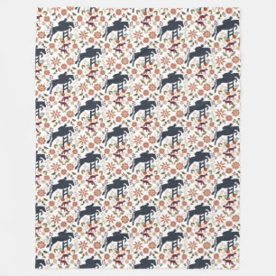 Horse and Rider Fleece Blanket Equestrian Decor
