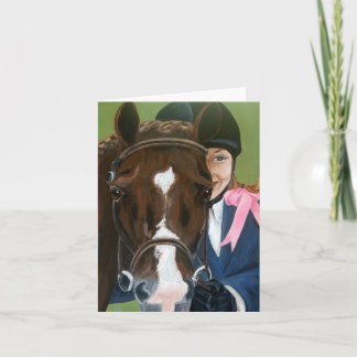 Horse and Rider Folded Card