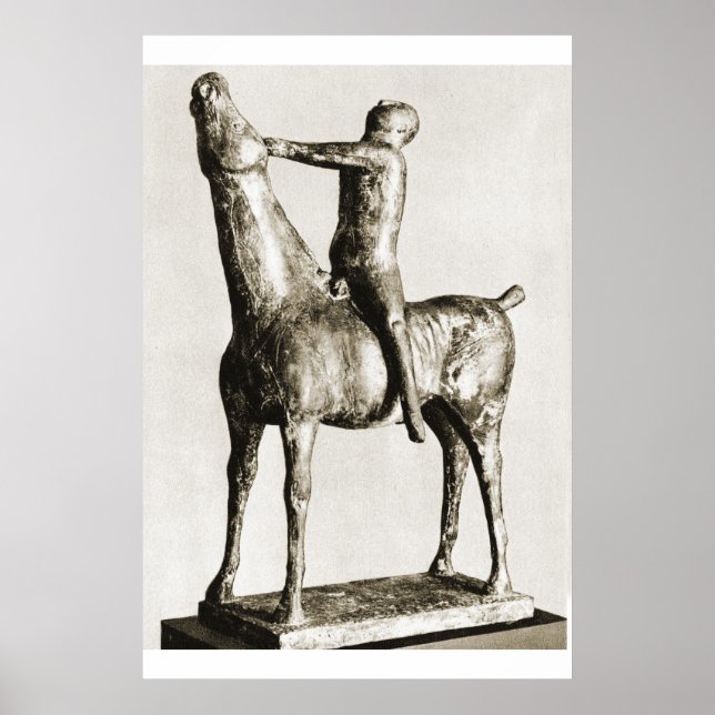 horse and rider, marino marini poster (Front)