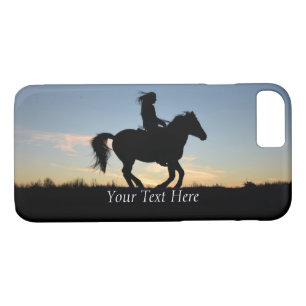 Horse and Rider Silhouette Personalized Case-Mate iPhone Case