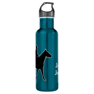 Horse and Rider silhouette Personalze 710 Ml Water Bottle