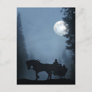 Horse and Sleigh Holiday Postcard