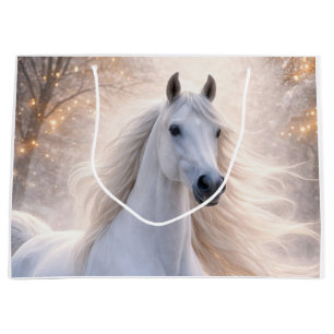 Horse and Snow Christmas Gift Bag