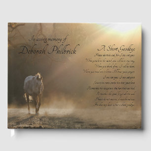 Horse and Sunlight Spiritual Memorial Guest Book