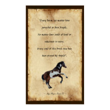 "Horse Angels" Parchment-style Poetry Poster