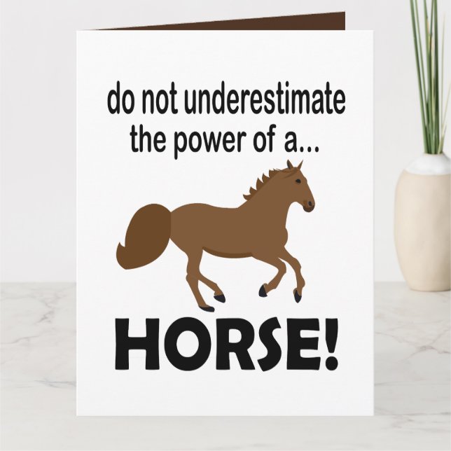 Horse Animal Cute Funny Horse  Card (Front)