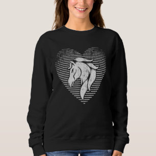 Horse Animal Equestrian Horseback Riding Heart Hor Sweatshirt