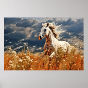 Horse Animal Wildlife Wilderness Colourful Wall Ar Poster
