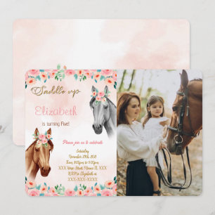 Horse Anniversaire Photo Invitation