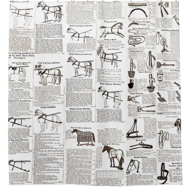 Horse Antique Advertising Newspaper Art (Front)