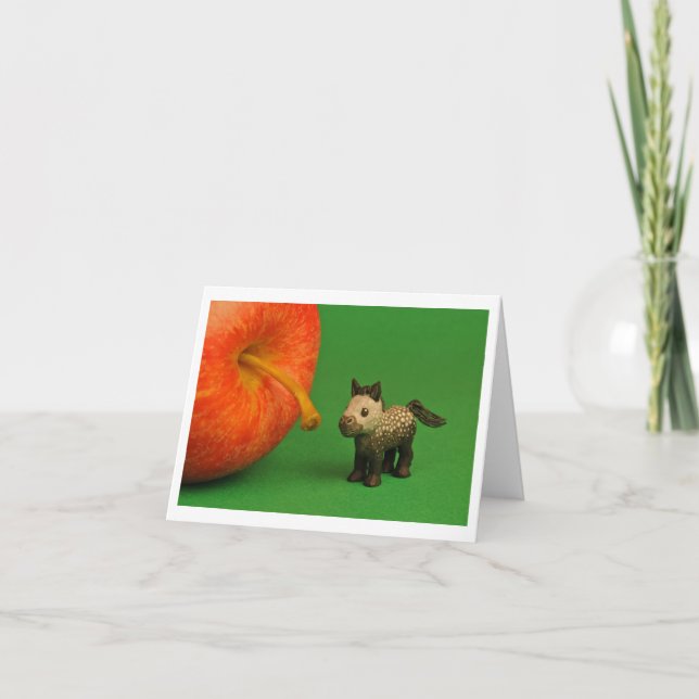 Horse Apple Notecard (Front)