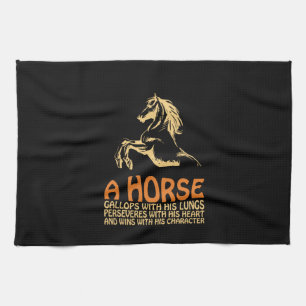 Horse Art A Horse Gallops Kitchen Towel
