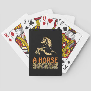 Horse Art A Horse Gallops Playing Cards