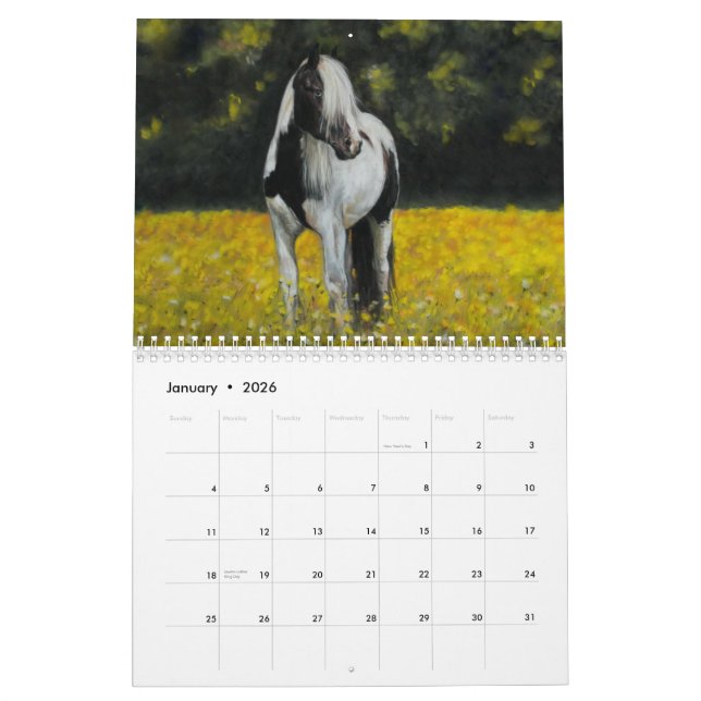 Horse art calenda 2014 calendar (Jan 2026)