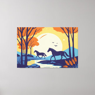 HORSE ART CANVAS PRINT