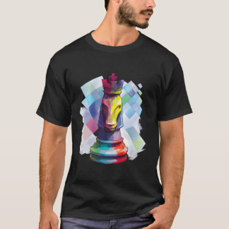 Horse Art Chess Knight as king friend T-Shirt